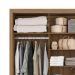 Guarda-Roupa Casal com Espelho Residence 3 Portas 2 Gavetas Amêndola e Off White