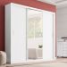 Guarda-Roupa Casal com Espelho Residence I 3 Portas 2 Gavetas Branco