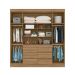 Guarda-Roupa Casal com Espelho Trevi 4 Portas 6 Gavetas Amendola
