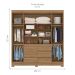 Guarda-Roupa Casal com Espelho Trevi 4 Portas 6 Gavetas Amendola