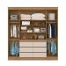 Guarda-Roupa Casal com Espelho Trevi 4 Portas 6 Gavetas Off White e Amendola