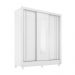 Guarda Roupa Com Espelho 3 Portas Tokyo Branco