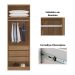 Guarda Roupa Dormitório Modulado Irlanda - Módulo 2 Portas 3 Gavetas - Roupeiro Demobile