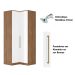 Guarda Roupa Dormitório Modulado Irlanda - Módulo Canto L 2 Portas c/ 3 Gavetas - Roupeiro Demobile