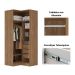 Guarda Roupa Dormitório Modulado Irlanda - Módulo Canto L 2 Portas c/ 3 Gavetas - Roupeiro Demobile