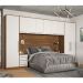 Guarda Roupa Dormitório Modulado Irlanda Casal/Queen - Amêndola Touch e Branco - Roupeiro Demobile C8