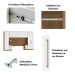 Guarda Roupa Dormitório Modulado Irlanda Casal/Queen - Amêndola Touch e Branco - Roupeiro Demobile C8