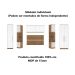Guarda Roupa Dormitório Modulado Irlanda Casal/Queen - Amêndola Touch e Branco - Roupeiro Demobile C8