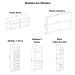 Guarda Roupa Dormitório Modulado Irlanda Casal/Queen - Amêndola Touch e Branco - Roupeiro Demobile C8