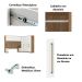 Guarda Roupa Dormitório Modulado Irlanda Casal/Queen Canto - Amêndola Touch e Branco - Roupeiro Demobile C2