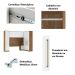 Guarda Roupa Dormitório Modulado Irlanda Casal/Queen Canto - Amêndola Touch e Branco - Roupeiro Demobile C3