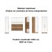 Guarda Roupa Dormitório Modulado Irlanda Casal/Queen Canto - Amêndola Touch e Branco - Roupeiro Demobile C3