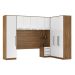 Guarda Roupa Dormitório Modulado Irlanda Casal/Queen Canto - Amêndola Touch e Branco - Roupeiro Demobile C3