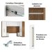 Guarda Roupa Dormitório Modulado Irlanda Casal/Queen Canto - Amêndola Touch e Branco - Roupeiro Demobile C4
