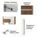 Guarda Roupa Dormitório Modulado Irlanda Casal/Queen Canto - Amêndola Touch e Branco - Roupeiro Demobile CE