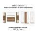 Guarda Roupa Dormitório Modulado Irlanda Casal/Queen Canto - Amêndola Touch e Branco - Roupeiro Demobile CE