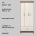 Guarda Roupa Solteiro 03 Portas 31060 Amendola Off White Demobile