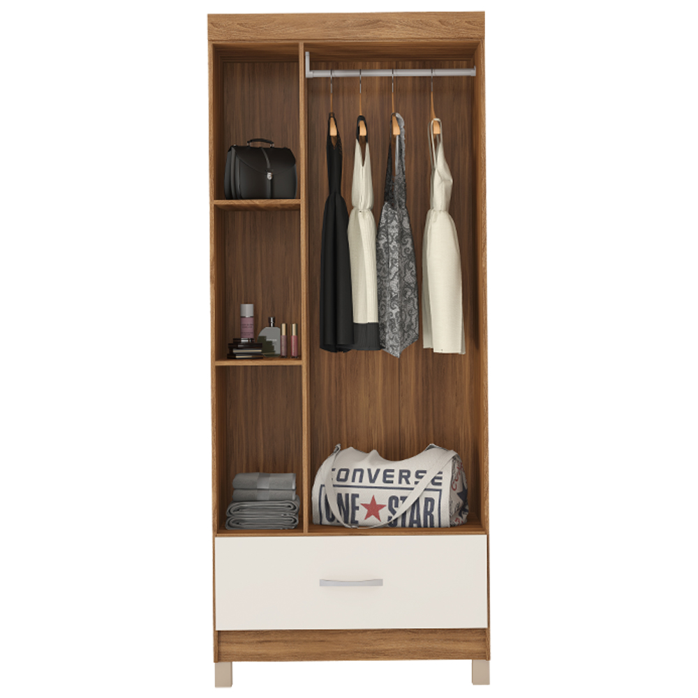 Guarda Roupa Solteiro 03 Portas 31060 Amendola Off White Demobile