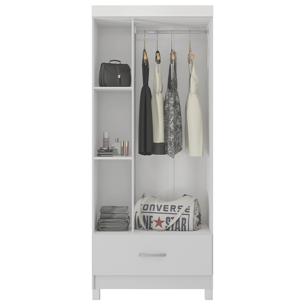 Guarda Roupa Solteiro 03 Portas 31060 Branco Demobile