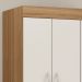 Guarda Roupa Solteiro 03 Portas Wind Amendoa Off White Demobile