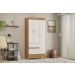Guarda Roupa Solteiro 03 Portas Wind Amendoa Off White Demobile