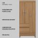 Guarda Roupa Solteiro 03 Portas Wind Amendola Touch Demobile
