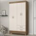 Guarda Roupa Solteiro 04 Portas 42860 Amendola Off White Demobile