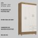 Guarda Roupa Solteiro 04 Portas 42860 Amendola Off White Demobile