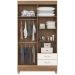 Guarda Roupa Solteiro 04 Portas 42860 Amendola Off White Demobile