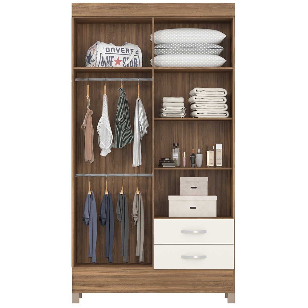 Guarda Roupa Solteiro 04 Portas 42860 Amendola Off White Demobile