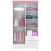 Guarda Roupa Solteiro 04 Portas 42860 Branco Rosa Flex Demobile