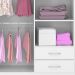 Guarda Roupa Solteiro 04 Portas 42860 Branco Rosa Flex Demobile