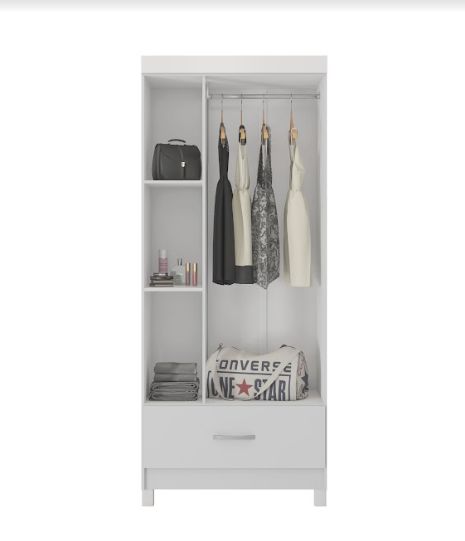 Guarda Roupa Solteiro 3 Portas Prince 31060 Branco Demóbile