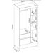 Guarda Roupa Solteiro 3 Portas Wind 32860 Amendola Off White Demóbile - Rocha Móveis