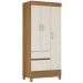Guarda Roupa Solteiro 3 Portas Wind 32860 Amendola Off White Demóbile - Rocha Móveis