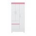 Guarda Roupa Solteiro 3 Portas Wind 32860 Branco Rosa Flex Demóbile