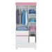Guarda Roupa Solteiro 3 Portas Wind 32860 Branco Rosa Flex Demóbile