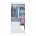 Guarda Roupa Solteiro 3 Portas Wind 32860 Branco Rosa Flex Demóbile