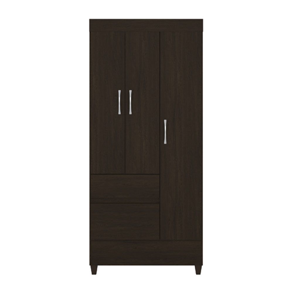 Guarda Roupa Solteiro 3 Portas Wind 32860 Ébano Touch Demóbile