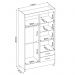 Guarda Roupa Solteiro 4 Portas Astro 42860 Ébano Touch Demóbile