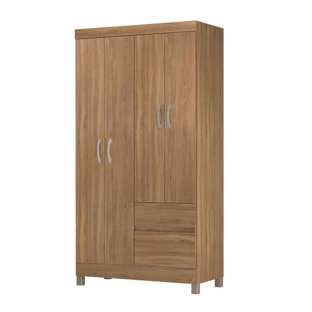 Guarda Roupa Solteiro 4 Portas Lotus 42060 Amêndola Touch Demóbile