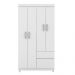 Guarda Roupa Solteiro 4 Portas Lotus 42060 Branco Rosa Flex Demóbile