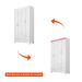 Guarda-Roupa Solteiro Astro Flex 4 Portas 2 Gavetas Branco e Rosa