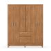 Guarda-Roupa Solteiro Flash 6 Portas 2 Gavetas Amêndola