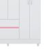 Guarda-Roupa Solteiro Flash Flex 6 Portas 2 Gavetas Branco e Rosa