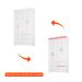 Guarda-Roupa Solteiro Lótus Flex 4 PT 2 GV Branco e Rosa