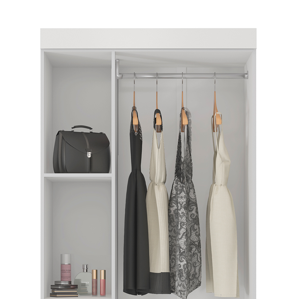 Guarda-Roupa Solteiro Prince 3 Portas 1 Gaveta Amêndola