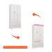 Guarda-Roupa Solteiro Wind Flex 3 Portas 2 Gavetas Branco e Rosa