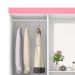 Guarda-Roupa Solteiro com Espelho Lord 4 Portas 2 Gavetas Branco e Rosa