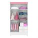 Guarda Roupa Udini Branco/Rosa/Branco